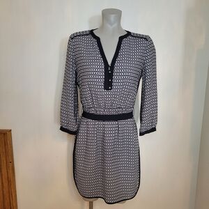 Banana Republic Navy and White Dress